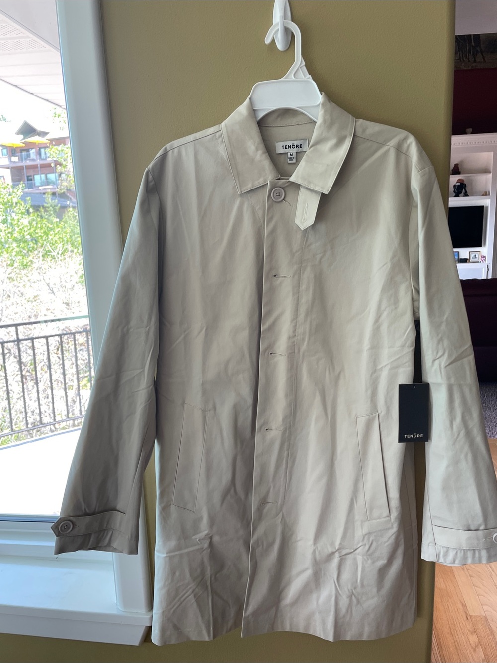 NWT Tenore Men's Beige Trench Coat